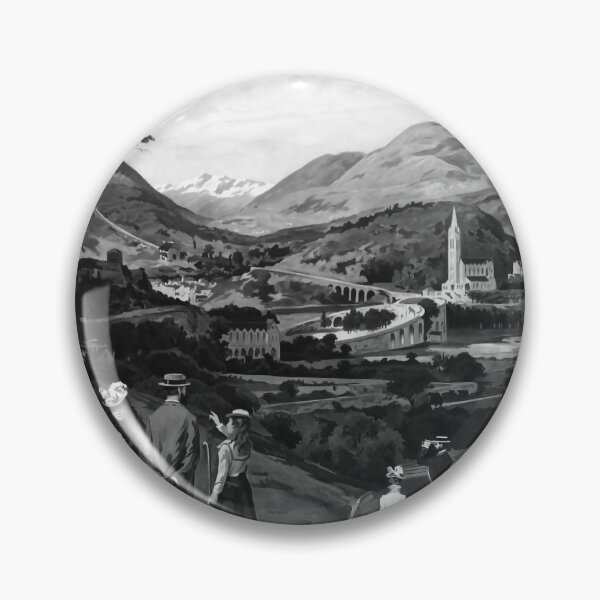 Item preview, Lourdes Noire vintage travel poster designed and sold by stickart-marek.