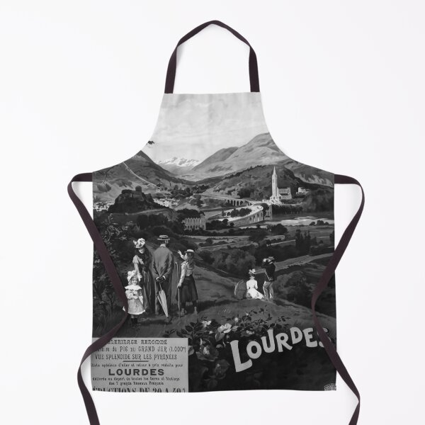 Item preview, Lourdes Noire vintage travel poster designed and sold by stickart-marek.