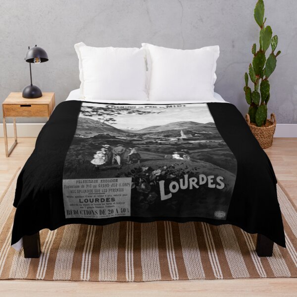 Item preview, Lourdes Noire vintage travel poster designed and sold by stickart-marek.