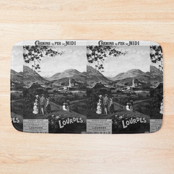 Item preview, Lourdes Noire vintage travel poster designed and sold by stickart-marek.