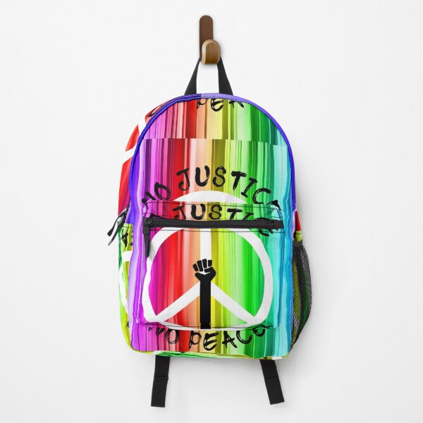 Item preview, 65 MCMLXV No Justice No Peace Rainbow Sign designed and sold by 65 MCMLXV.