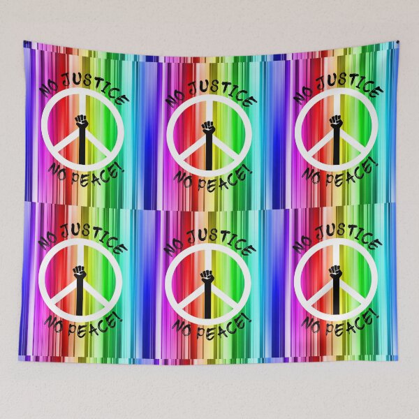 Item preview, 65 MCMLXV No Justice No Peace Rainbow Sign designed and sold by 65 MCMLXV.