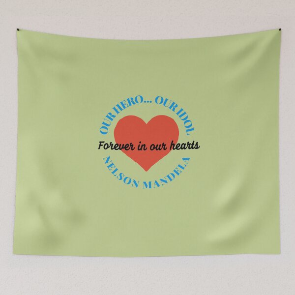 Aperçu de l'œuvre Nelson Mandela pour toujours dans nos cœurs 18 juillet anniversaire créée et vendue par PaperDreamPod.