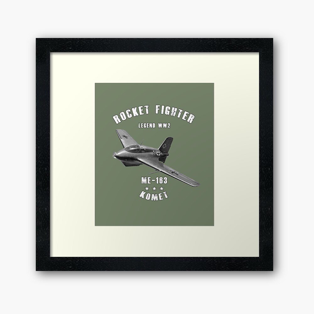 Messerschmitt Me 163 Komet Military Rocket Fighter Plane Ww2 Framed Art Print By Joseluizleite Redbubble