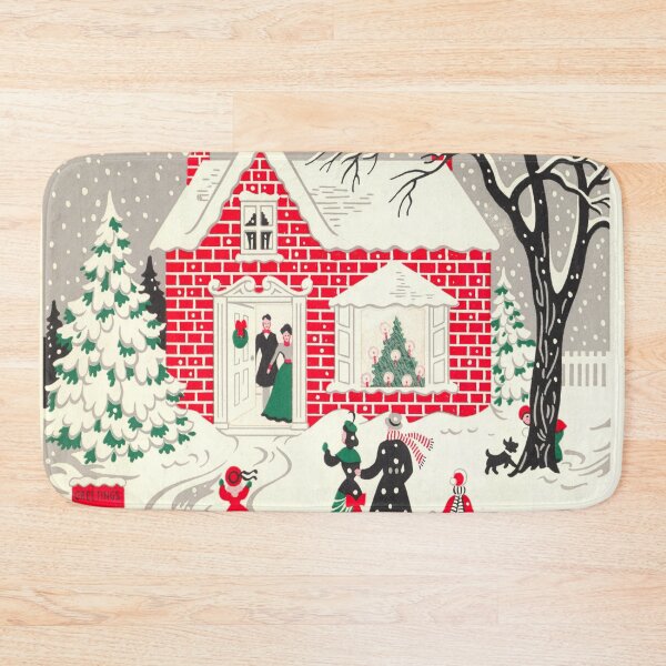 Item preview, ugliest cottage village country christmas winter wonderland designed and sold by LEILA ART SPACE.
