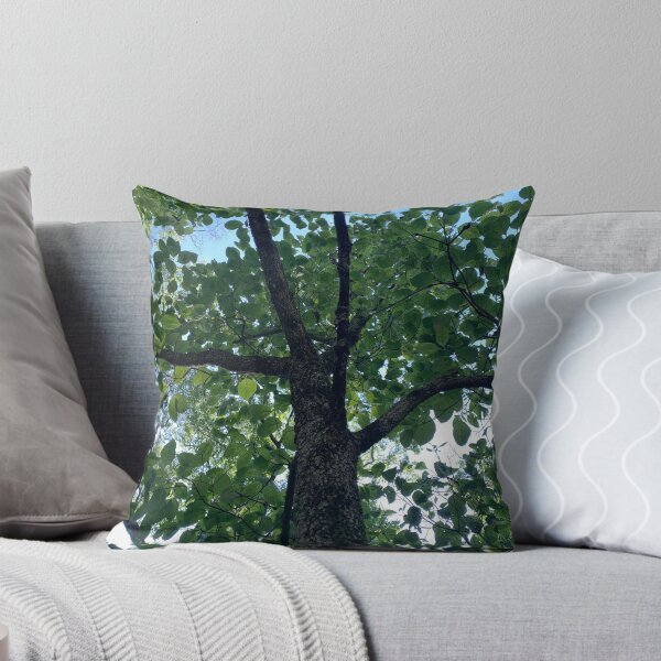Item preview, Tree With Vibrant Green Leaves in Blue Sky designed and sold by KRCraftsNMore.