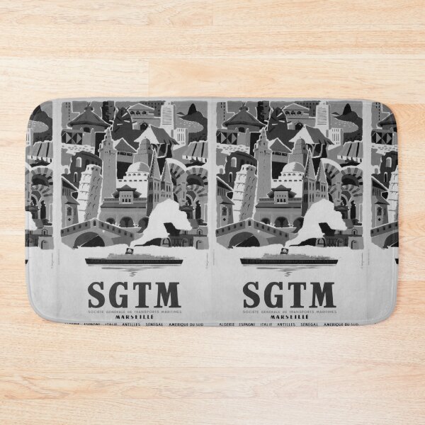 Item preview, Sgtm Marseille Noire vintage travel poster designed and sold by stickart-marek.