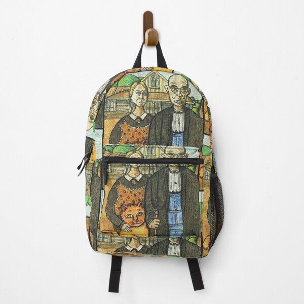 Item preview, American Gothic with Ginger Cat designed and sold by PaniaBrown.