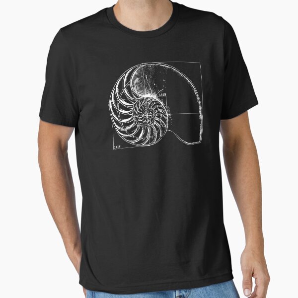 Vista previa del artículo con la obra «Fibonacci en la concha de un nautilus», diseñado y vendido por funmaths.