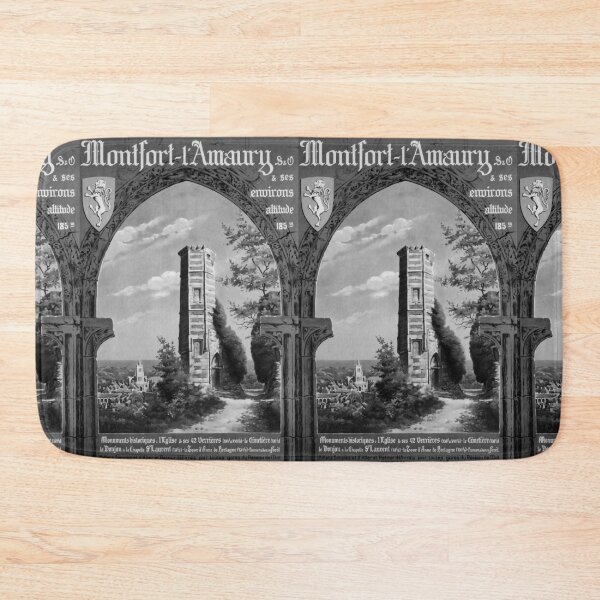 Item preview, montfort la amaury Noire vintage travel poster designed and sold by stickart-marek.