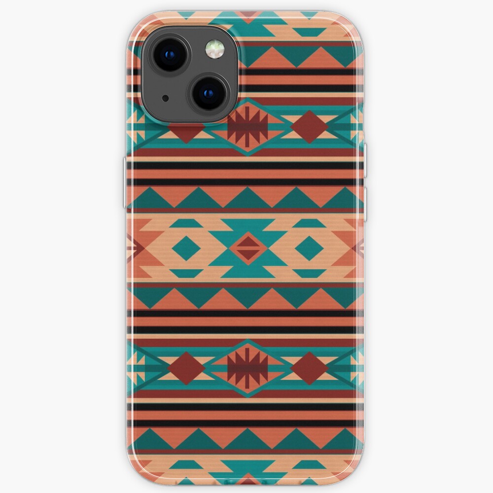 Southwestern Design Turquoise Beige Terracotta iPhone Case