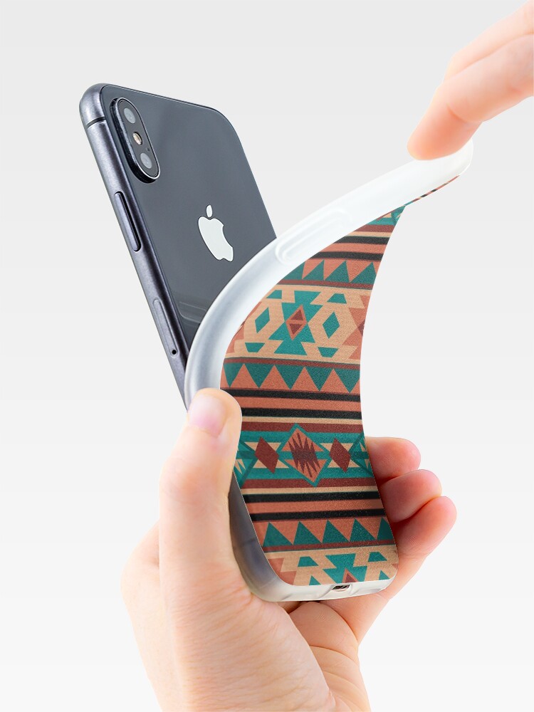 Alternate view of Southwestern Design Turquoise Beige Terracotta iPhone Case