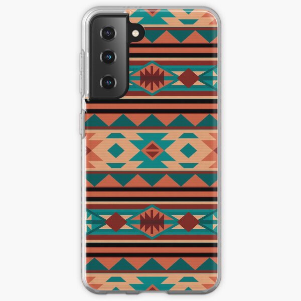 Southwestern Design Turquoise Beige Terracotta Samsung Galaxy Soft Case