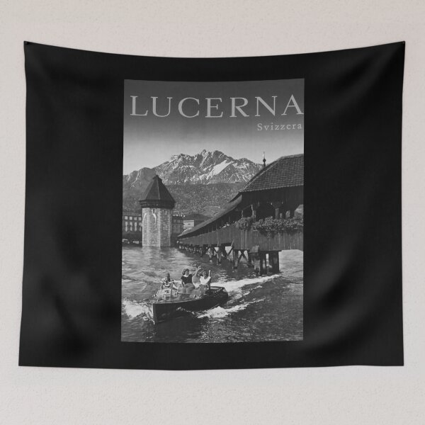 Item preview, Lucerna Noire vintage travel poster designed and sold by stickart-marek.