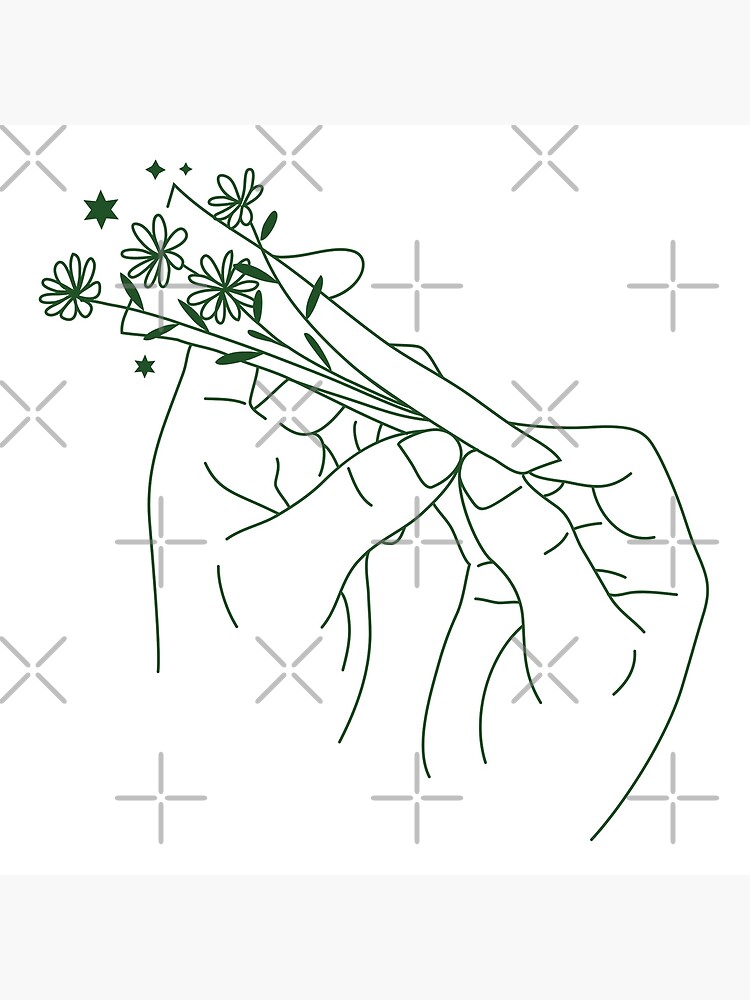 "Flower Rolling Magic Pretty Floral Joint Hand Rolled Green" Poster for