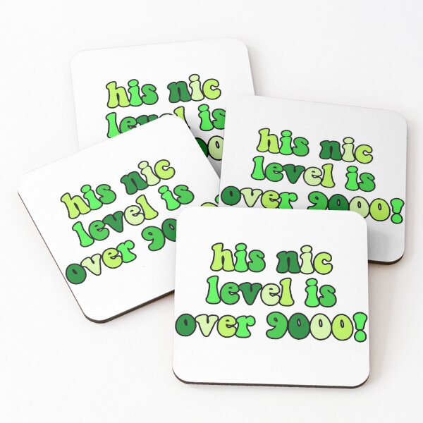 Item preview, his nic level is over 9000 designed and sold by cool stickerz.
