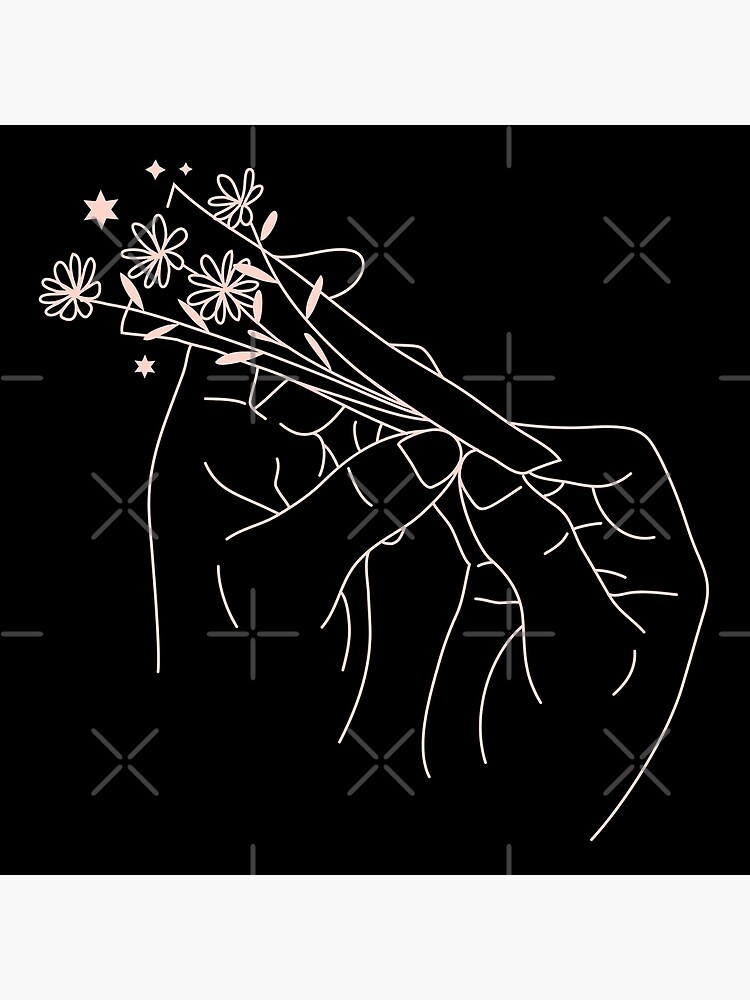 "Flower Rolling Magic Pretty Floral Joint Hand Rolled Pink" Poster by