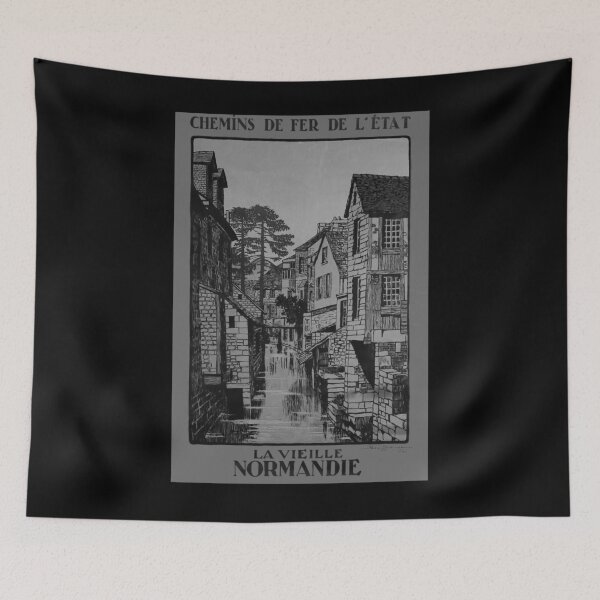 Item preview, La Vieille Normandie Noire vintage travel poster designed and sold by stickart-marek.