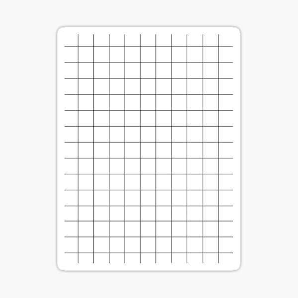 Grid White & Black Sticker