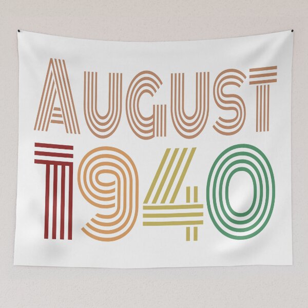 Item preview, Happy 80th Birthday, Happy Eighties Birthday, born in August 1940 designed and sold by marosharaf.