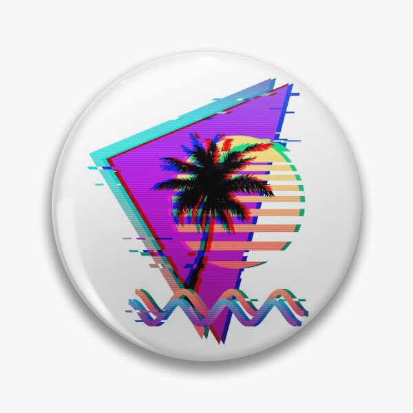 Item preview, Vaporwave Palm Tree Sunset 80s 90s Glitch Aesthetic designed and sold by CoitoCG.