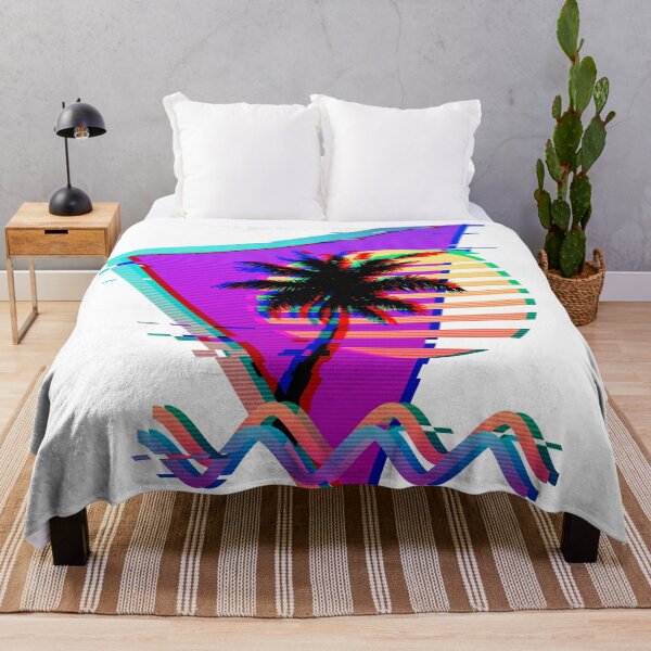 Item preview, Vaporwave Palm Tree Sunset 80s 90s Glitch Aesthetic designed and sold by CoitoCG.