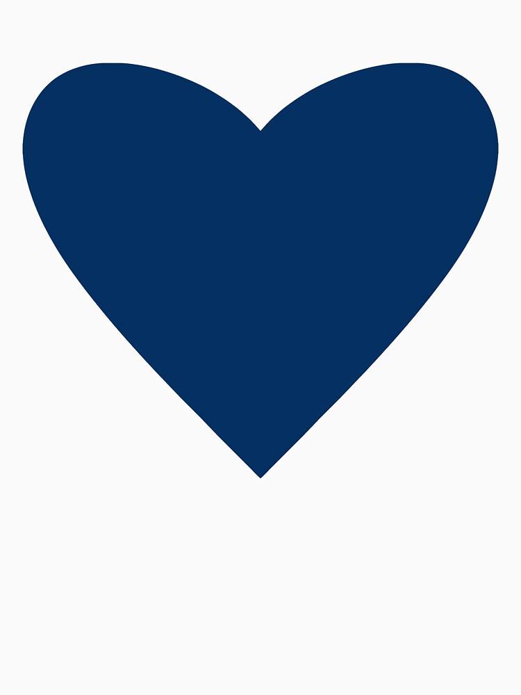 "Navy Blue Heart" Tshirt by marynesrala Redbubble