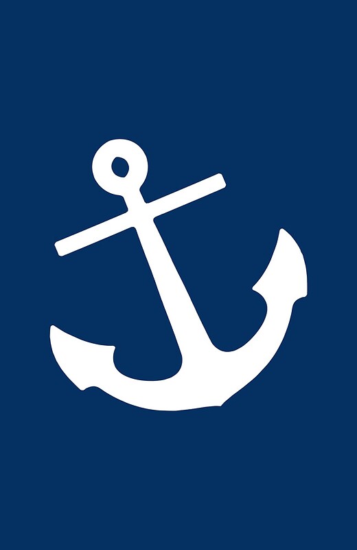 "Navy Blue Anchor" Canvas Prints by M Studio Designs Redbubble