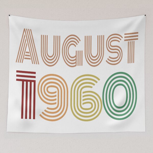 Item preview, Happy 60th Birthday, Happy sixties Birthday, born in August 1960 designed and sold by marosharaf.