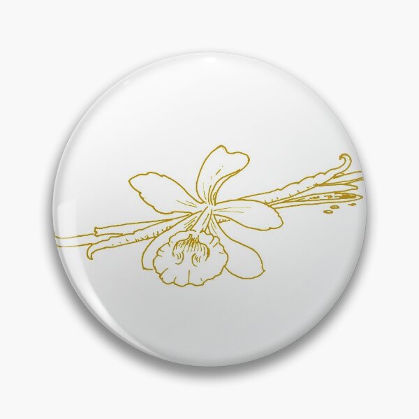 Item preview, Vanilla flower and bean drawing designed and sold by Sarah Trett.