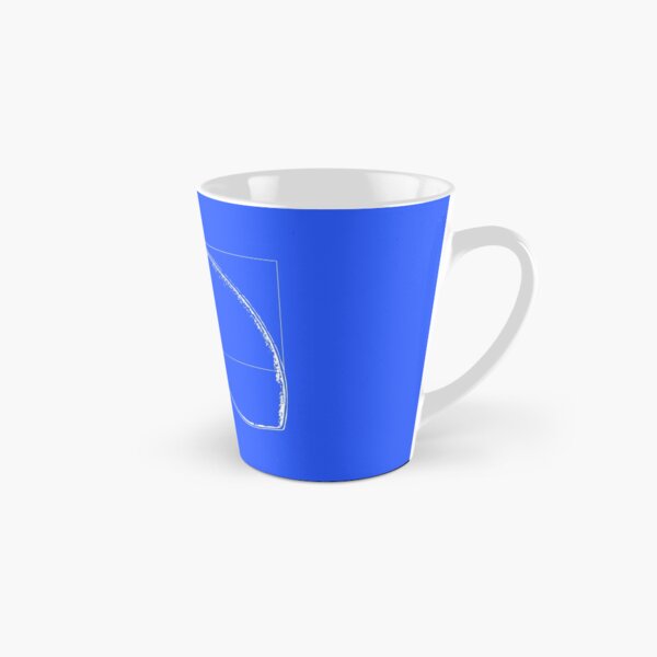 Fibonacci on a nautilus shell (blue) Tall Mug