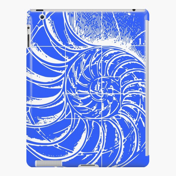 Fibonacci on a nautilus shell (blue) iPad Snap Case