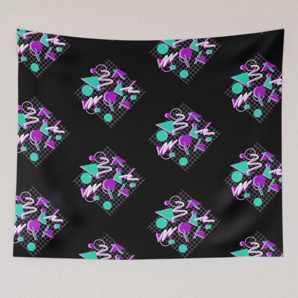 Item preview, 90's Purple and Turquoise Funky Bright Neon Pattern designed and sold by AlwaysGrowing.