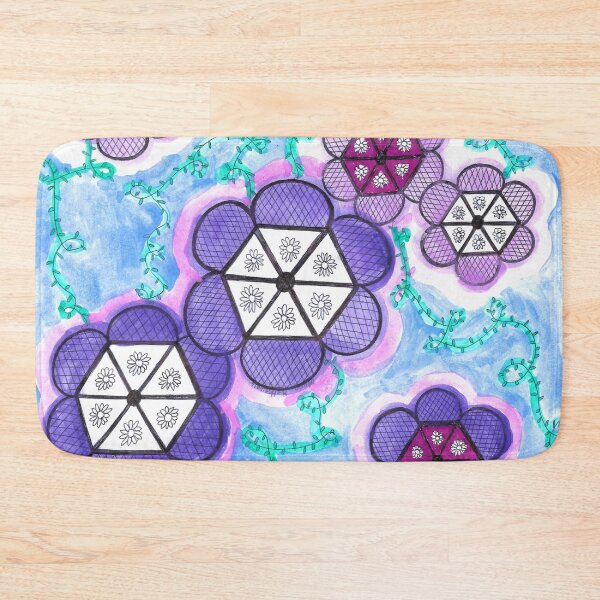Item preview, Hexagonal Flowers designed and sold by The Rage Garden.