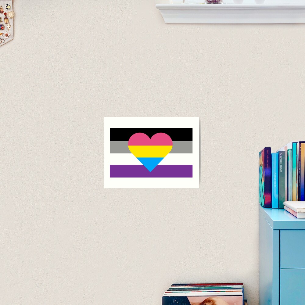 Panromantic Asexual Art Print By Cronucon Redbubble 