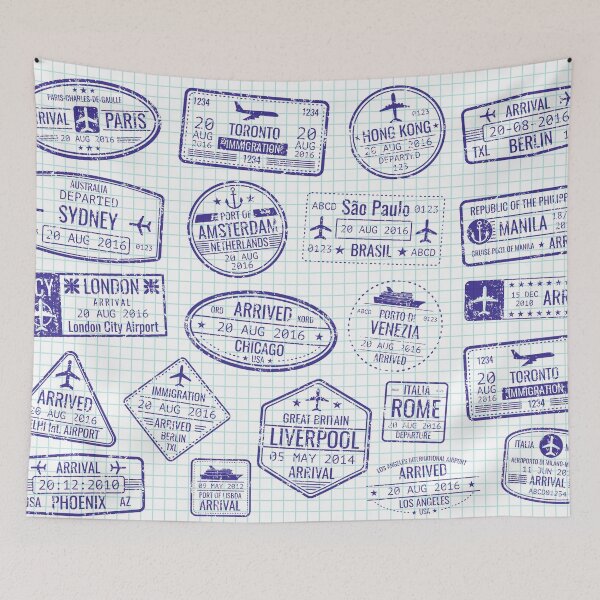Item preview, Passport Visa Stamps designed and sold by Vector Scout Lab.