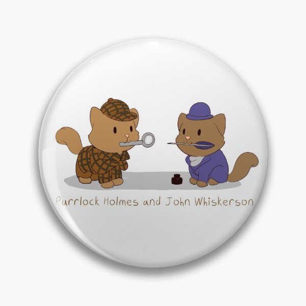 Artikelvorschau, Sherlock Holmes und John Watson Cat Wortspiel entworfen und verkauft von MellowArtStuff.