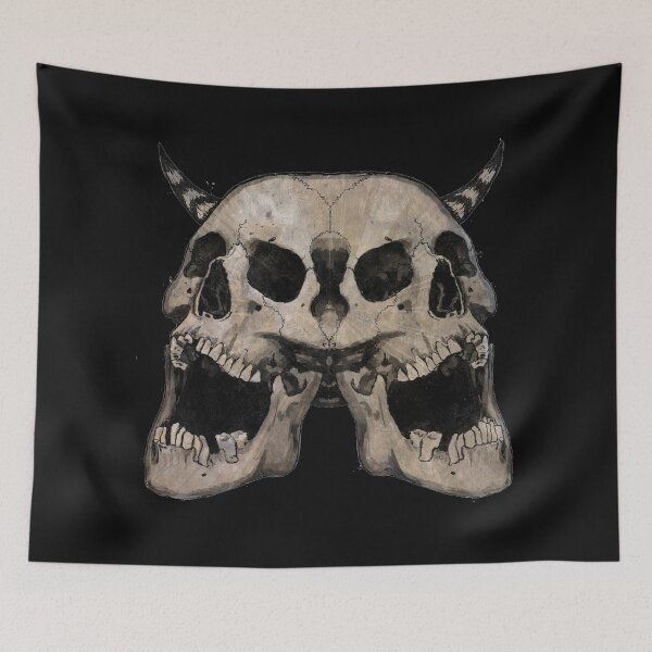 Item preview, Twin Devil Skull designed and sold by ShayneoftheDead.