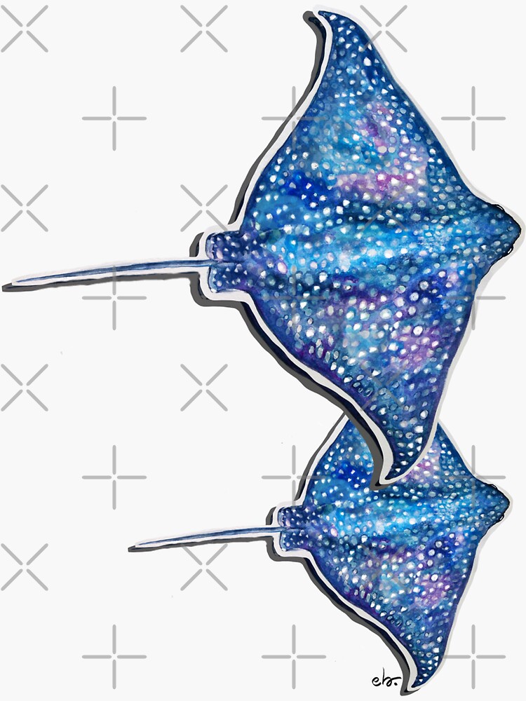 Thumbnail 3 of 3, Sticker, Eagle Ray designed and sold by ebozzastudio.