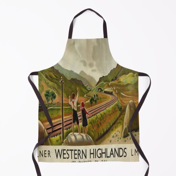 Item preview, Western Highlands vintage travel poster designed and sold by stickart-marek.