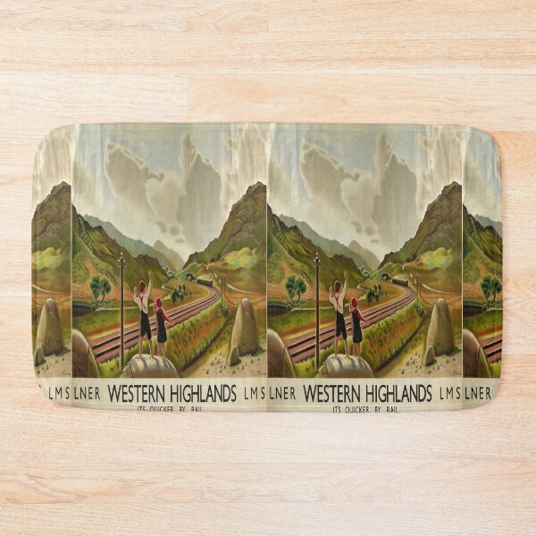 Item preview, Western Highlands vintage travel poster designed and sold by stickart-marek.