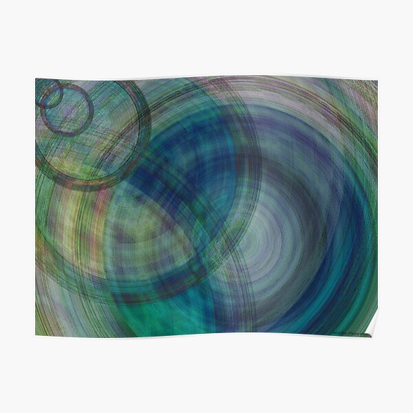 Echoes of Raindrops Conceptual Art Poster