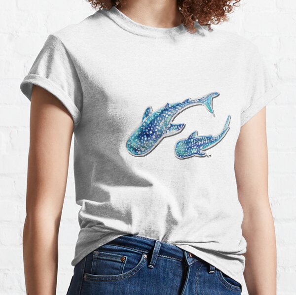 Whale Shark on Ocean pink Classic T-Shirt