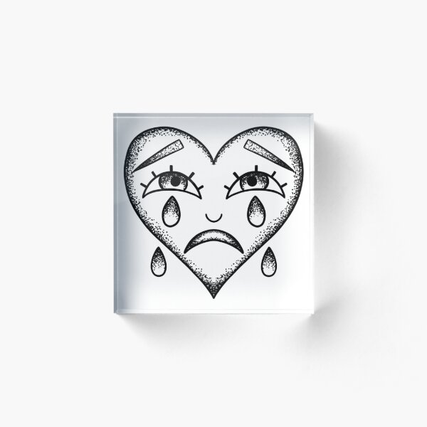 Heart Tattoo Acrylic Blocks Redbubble