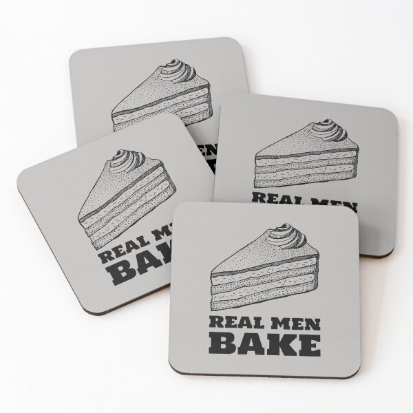 Item preview, Real Men Bake Sliced Cake Black designed and sold by javes93.