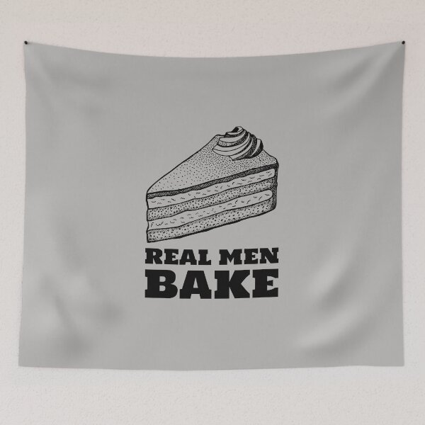 Item preview, Real Men Bake Sliced Cake Black designed and sold by javes93.