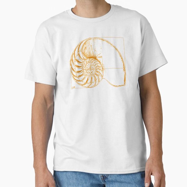 Item preview, Fibonacci on a nautilus shell (orange) designed and sold by funmaths.