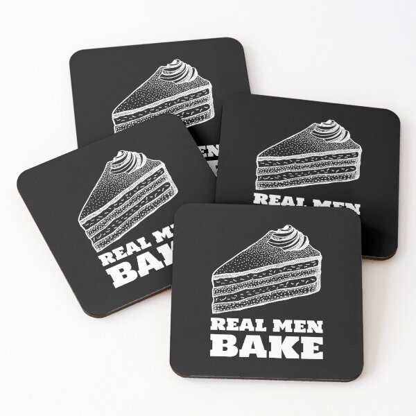 Item preview, Real Men Bake Sliced Cake White designed and sold by javes93.