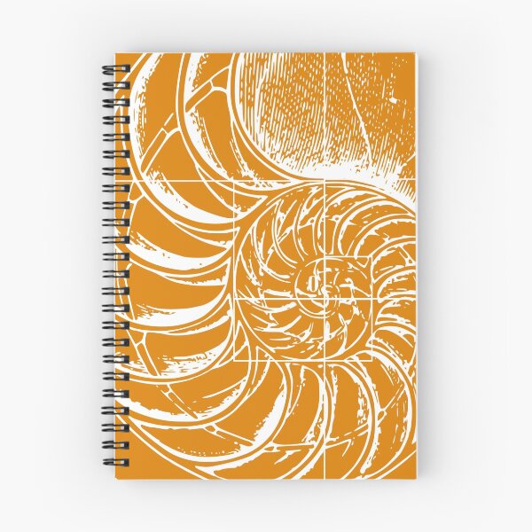 Item preview, Fibonacci on a nautilus shell (orange) designed and sold by funmaths.