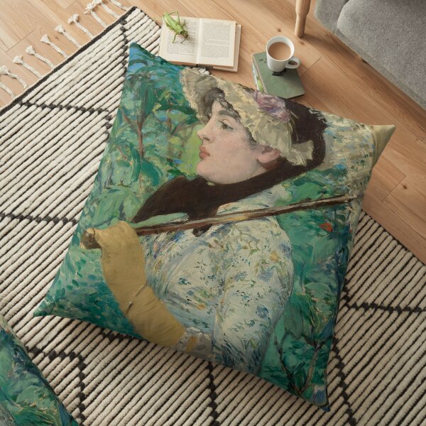Jeanne (Spring) - Édouard Manet Floor Pillow